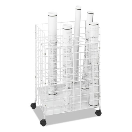 Safco Wire Roll Files, 24 Compartments, 21w x 14.25d x 31.75h, White 3088